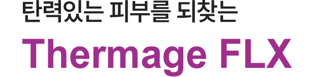 탄력있는 피부를 되찾는 써마지FLX