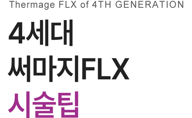 4세대 써마지 flx시술팁