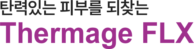 탄력있는 피부를 되찾는 써마지FLX