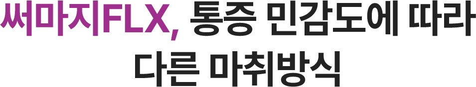 써마지FLX 통증만감도에 따라 다른 마취방식